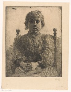 Retrato de uma rapariga desconhecida de Barbara Elisabeth van Houten (signed by artist)