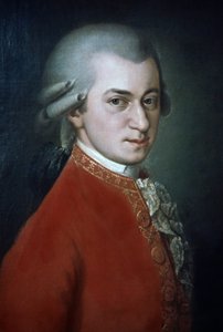 Wolfgang Amadeus Mozart (1756-1791), compositor austríaco, retrato póstumo de Barbara Krafft