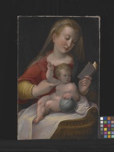 Madonna And Child (óleo sobre tela)