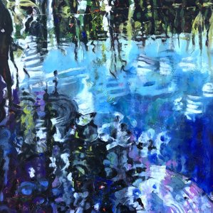 Reflexões abstratas na água