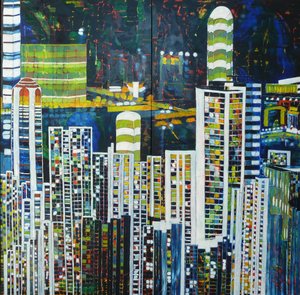 Noite animada na cidade de Barbara Piatti