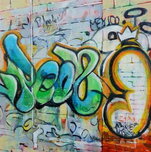 Graffiti explosivo e vibrante