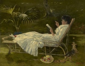 Mulher lendo, c.1910 de Barbour