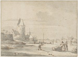 Paisagem de Inverno de Barend Cornelis Koekkoek (attributed to)