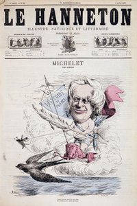 Cartoon Jules Michelet - por Gedeon em "Le Hanneton" 08/08/1867 de Baril Gedeon
