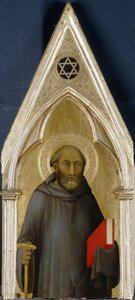 Saint, c.1340 (têmpera sobre madeira de choupo) de Barna da Siena