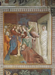 Cena do Novo Testamento: Ressurreição de Lázaro (fresco) de Barna da Siena