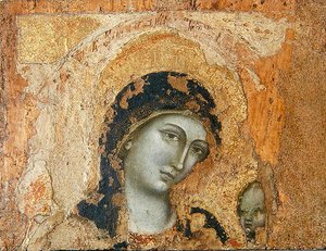 Madonna e Child (tempera e folha de ouro no painel)