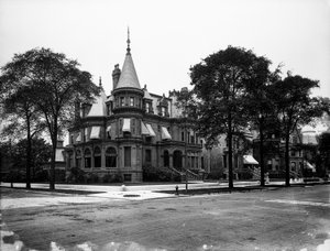 Residência Charles P. Libby em 3358 South Michigan Avenue, Chicago, Illinois, EUA, c.1905 (foto a p/b)