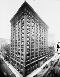 Marquette Building, Chicago, Illinois, EUA, c.1900 (foto a p/b)