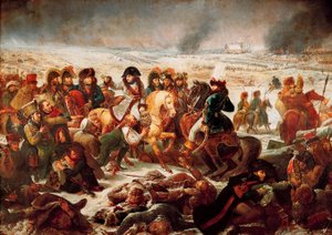 Napoleão I no campo de batalha de Eylau em 9/02/1807. 1808 (óleo sobre tela)
