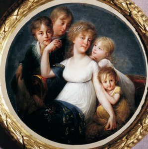 Retrato de Anna Pieri Brignole-Sale (Venda Brignole) (1765-1815), Genoise noble com seus filhos Pintura de Antoine Jean Gros (1771-1835) Genes, musei di strada nuova