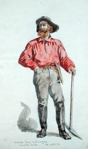 Retrato de um buscador de ouro na Nova Escócia de Maurice Sand