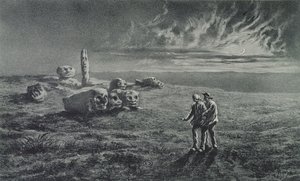 As meias de pedras, ilustração para Legends Rustiques por George Sand (1804-76) 1858 de Maurice Sand