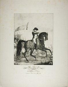 Napoleão acompanhado por seus bons homens, retornando à França em 1º de março de 1815 de Baron François Pascal Simon Gérard
