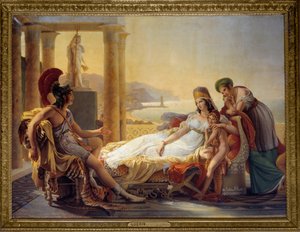 Enéas a contar a Dido do Desastre em Tróia de Baron Pierre-Narcisse Guerin