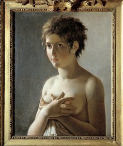 Retrato de uma garota no busto - Pintura de Pierre Narcisse (Pierre-Narcisse) Guerin (1774-1833) de Baron Pierre-Narcisse Guerin