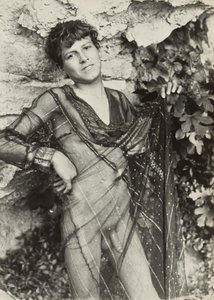 Jovem nu com um vestido transparente de Baron Wilhelm von Gloeden