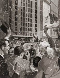 Richard Nixon eleito Presidente dos Estados Unidos (guache sobre papel)