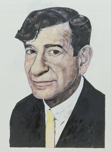 Retrato de Walter Matthau, ilustração para o suplemento diário de cor do espelho, 1964 (guache a bordo)