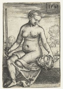 Judith com cabeça de Holofernes e espada de Barthel Beham