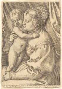 Madonna com vaso de flores de Barthel Beham