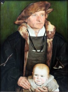 Retrato de Hans Urmiller e do seu filho de Barthel Beham