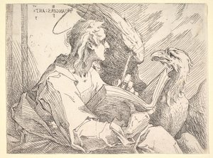 São João Evangelista, ca. 1596 de Bartholomaeus Spranger