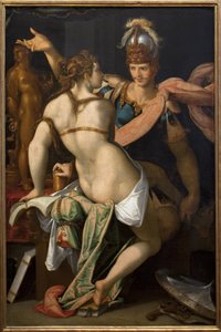 Ulisses e Circe. Pintura por Bartholomeus Spranger (1546-1611), óleo sobre tela