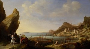 Paisagem costeira com Balaão e o asno, 1634