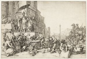 Joseph distribuindo grãos para o Egito de Bartholomeus Breenbergh