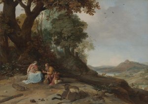 Paisagem com repouso durante a fuga de Bartholomeus Breenbergh