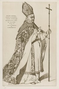 Philip Rovenius, arcebispo de Philipopoli, vigário apostólico, às Províncias Unidas da Holanda, 1648-55. Depois de pintar por B Breenbergh