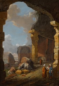 Ruínas romanas com figuras de turbante de Bartholomeus Breenbergh
