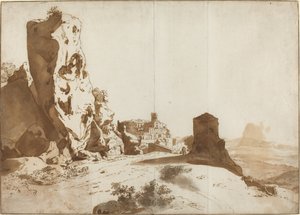 The Fantastic Rocks and Castle at Bomarzo [reto] de Bartholomeus Breenbergh