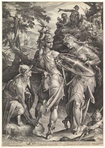 Minerva e Mercúrio Armando Perseu, 1604