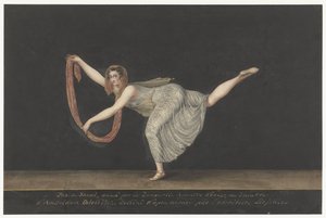 A bailarina Annette Köbler, a artista de pas-de-shawl de Bartholomeus Ziesenis