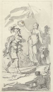 O corajoso Batavian coroado pela Virgem Holandesa, 1799
Desenhos para o monumento no festival nacional que celebra a paz de 17 de Dezembro de 1799 (título da série) de Bartholomeus Ziesenis