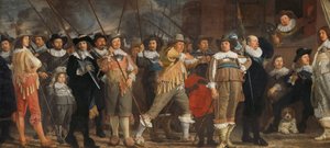 Companhia Milícia do Distrito VIII sob o Comando do Capitão Roelof Bicker
Oficiais e outros Guardas Cívicos do VIII Distrito de Amesterdão sob o comando do Capitão Roelof Bicker e do Tenente Jan Michielsz Blaeuw
