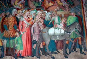 Fresco em San Gimignano, século XIV