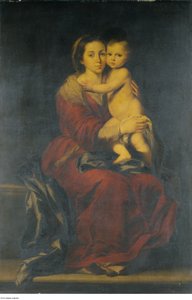 Segundo Bartolomé-Esteban Murillo - A Virgem e o Menino, c.1660 - c.1699 de Bartolomé Esteban Murillo