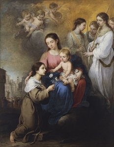 A Virgem e o Menino com Santa Rosa de Viterbo de Bartolomé Esteban Murillo