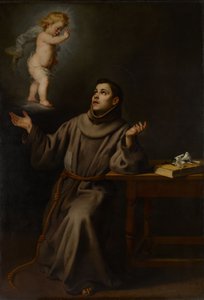 A Visão de Santo Antônio de Pádua, 1652. de Bartolomé Esteban Murillo