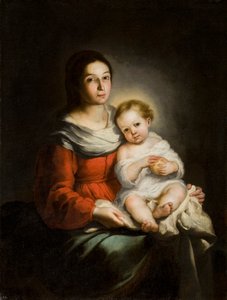 Virgem e Menino, c. 1650. de Bartolomé Esteban Murillo