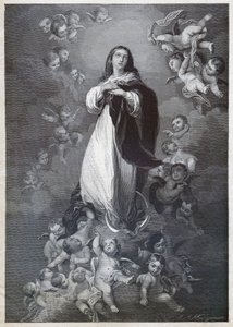 Imaculada Conceição. (gravura, cerca de 1900)