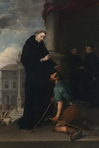 São Tomás de Vilanova cura um coxo de Bartolomé Esteban Murillo