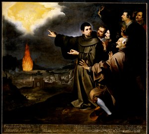 Visão de frei Julián de Alcalá da ascensão da alma do rei Filipe II de Espanha de Bartolomé Esteban Murillo