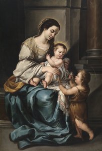 La Serrana ou, Madona e Menino com o menino São João (óleo sobre tela) de Bartolomé Esteban Murillo