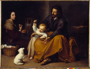 A Sagrada Família Pintura de Bartolome Murillo (1618-1682) de Bartolomé Esteban Murillo