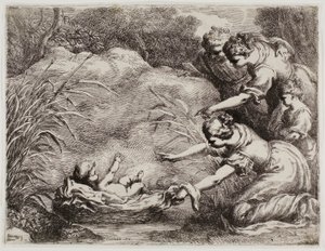 A descoberta de Moisés de Bartolomeo Biscaino